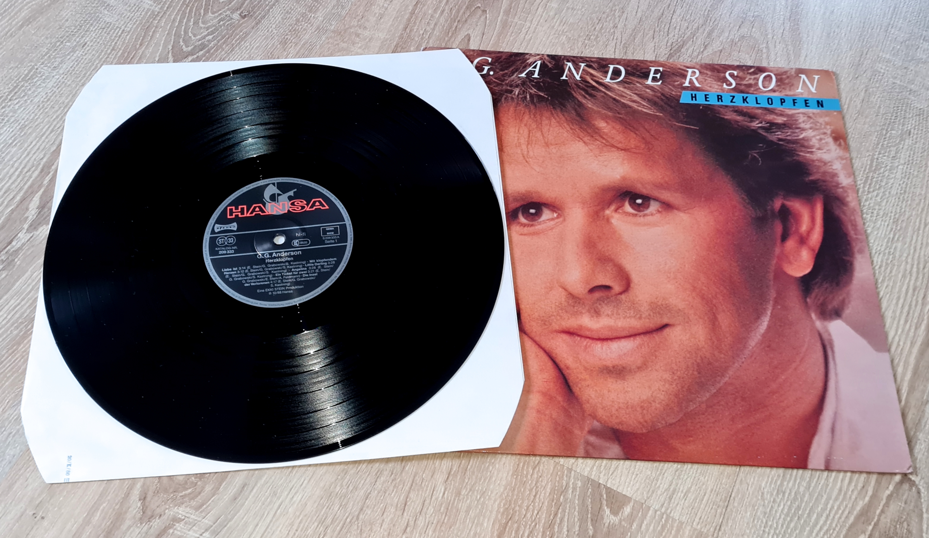 G.G. Anderson – Herzklopfen 1988 VG+, VYPRANÁ Vinyl (LP)