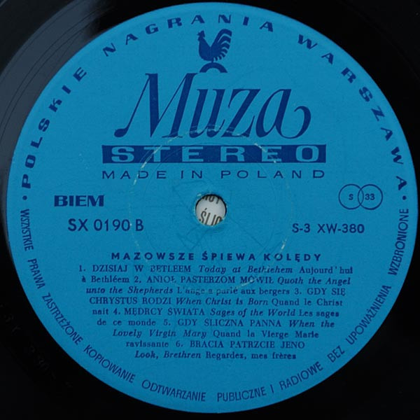 Mazowsze – Śpiewa Kolędy - Sings Christmas Carols EX, VYPRANÁ Vinyl (LP)