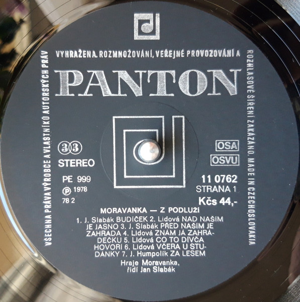 Moravanka – Moravanka Z Podluží 1978 VG+, VYPRANÁ Vinyl (LP)