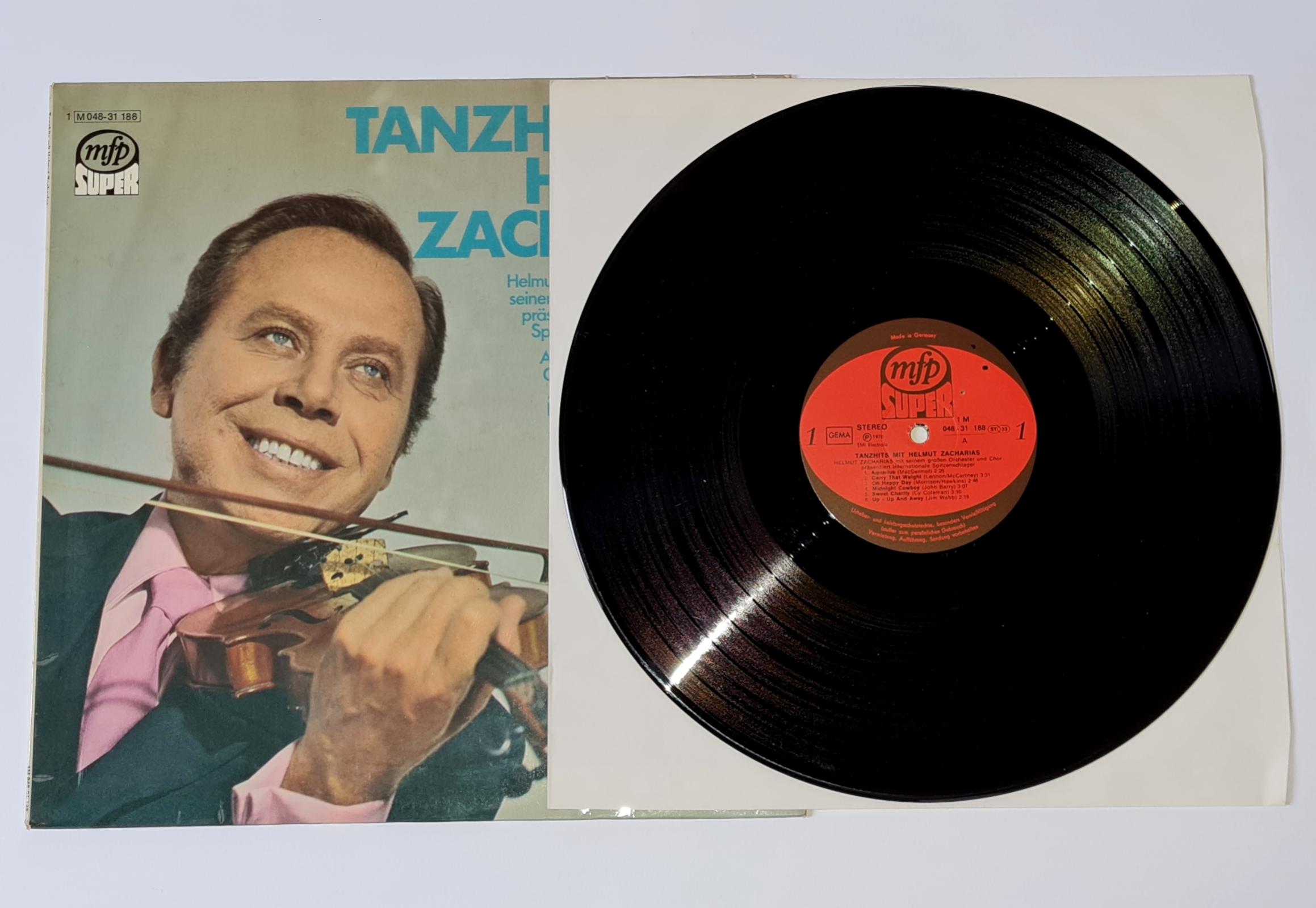 Helmut Zacharias Mit Seinem Großen Orchester Und Chor – Tanzhits Mit Helmut Zacharias 1970 VG-, VYPRANÁ Vinyl (LP)