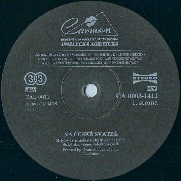 Na České Svatbě / At Czech Wedding 1991 EX, VYPRANÁ Vinyl (LP)