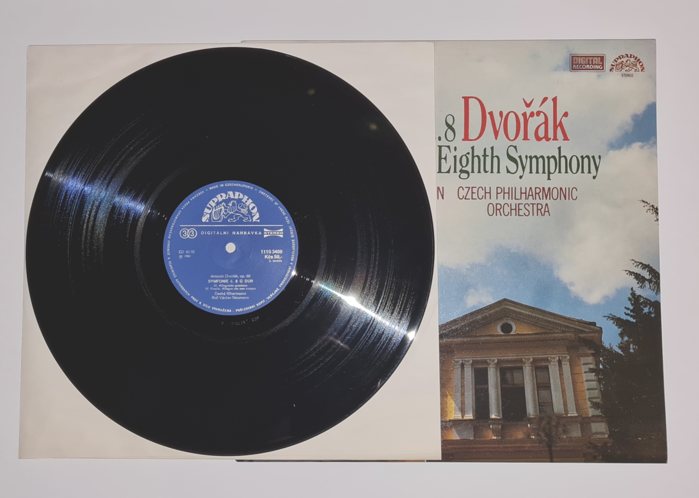 Dvořák - Česká Filharmonie, Václav Neumann – Symfonie č. 8 / Eighth Symphony 1983 NM, VYPRANÁ Vinyl (LP)