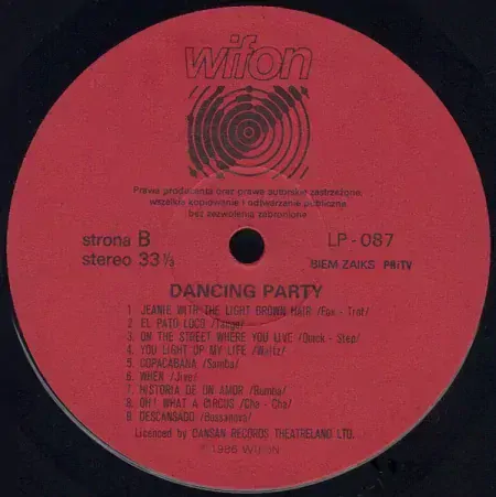 Ray McVay And His Orchestra / Ray Davies And The Button Down Brass – Dancing Party 1988 VG+ VYPRANÁ Vinyl (LP)