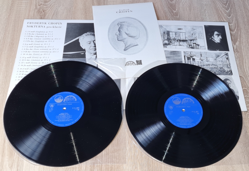 Arthur Rubinstein - Fryderyk Chopin – Hraje Nokturna Fryderyka Chopin 1974 EX, VYPRANÉ Vinyl (2LP + příloha)