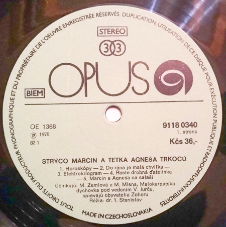 Strýco Marcin A Tetka Agneša – Strýco Marcin A Tetka Agneša Trkocú 1976 VG+, VYPRANÁ Vinyl (LP)