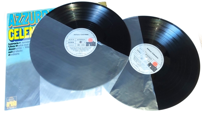 Adriano Celentano – Azzurro 1971 VG-, VYPRANÉ Vinyl (2LP)