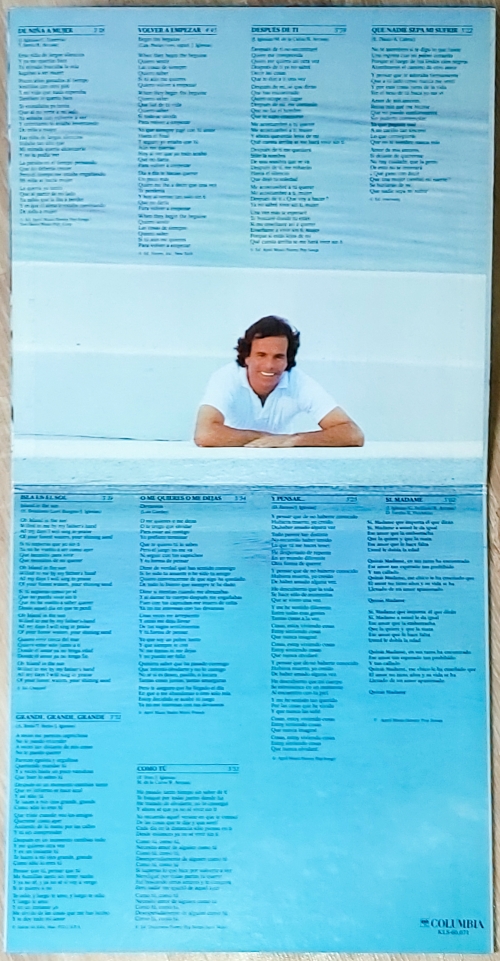 Julio Iglesias – De Niña A Mujer 1981 EX, VYPRANÁ Vinyl (LP)