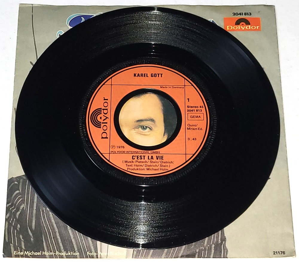 Karel Gott – C'est La Vie 1976, Vinyl 7" Single (autogram, podpis)