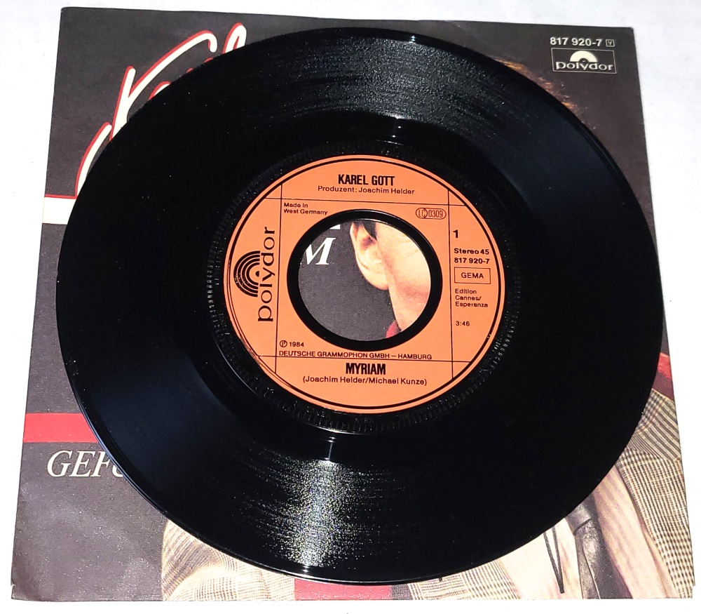 Karel Gott – Myriam 1984, Vinyl 7" Single (autogram, podpis)