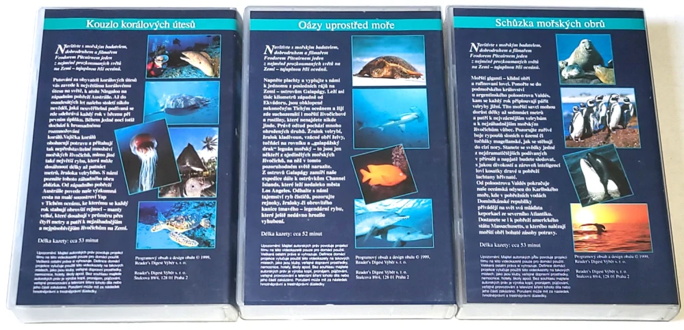 Podivuhodný život Oceánu / 3 BOX set / VHS kazety