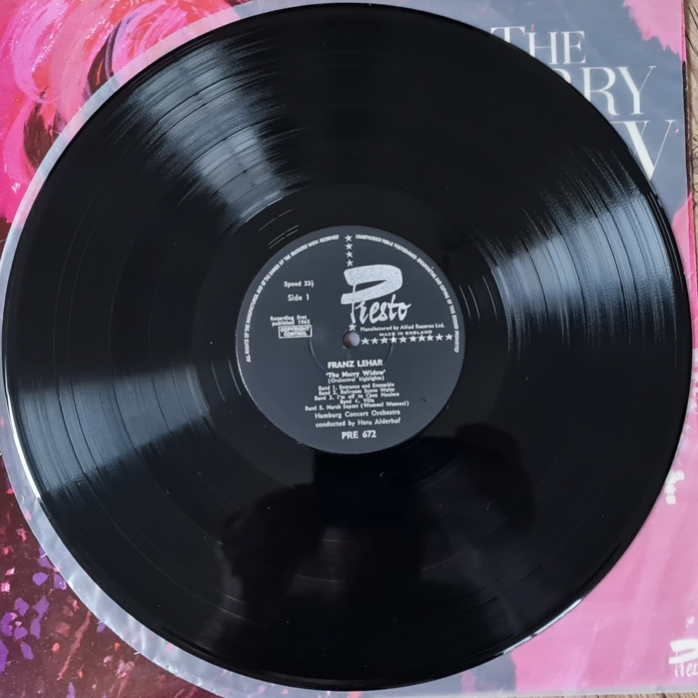 Franz Lehár – The Merry Widow 1965 VG, VYPRANÁ Vinyl (LP)