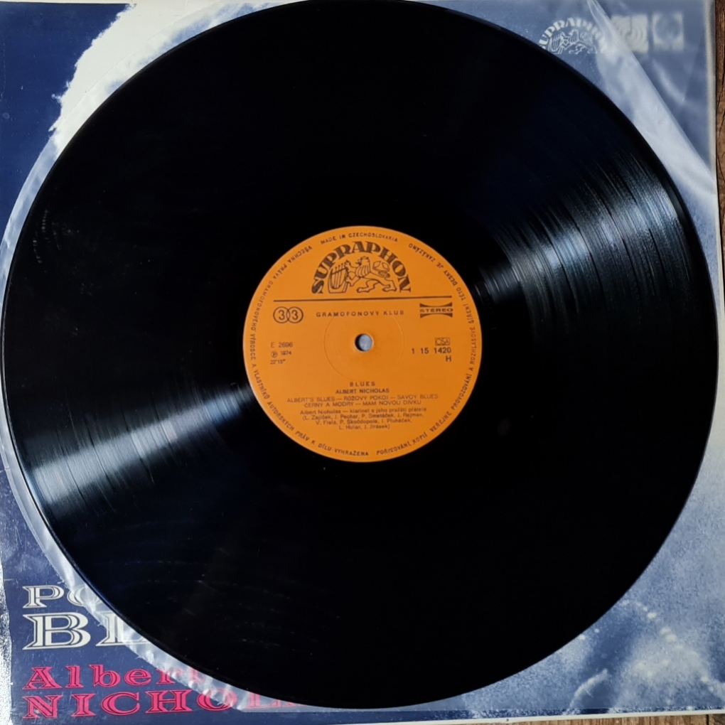 Albert Nicholas – Poslední Blues 1975 VG, VYPRANÁ Vinyl (LP)