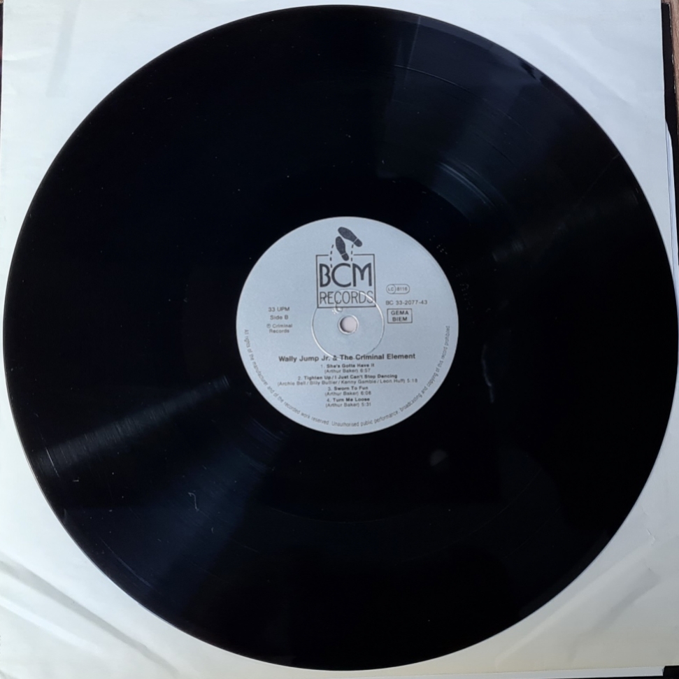 Wally Jump Jr. And The Criminal Element – Don't Push Your Luck 1987 VG+, VYPRANÁ Vinyl (LP)