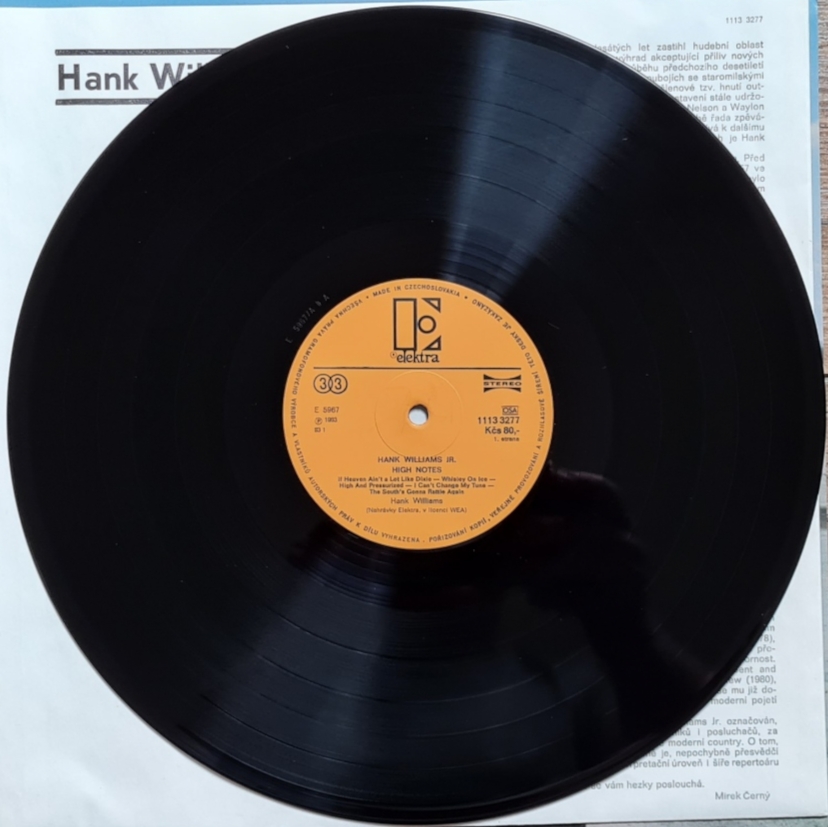 Hank Williams Jr. – High Notes 1983 1983 VG+, VYPRANÁ Vinyl (LP)