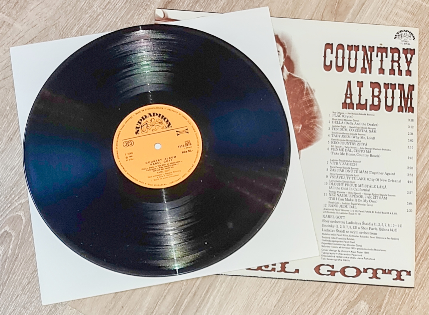 Karel Gott – Country Album 1981 VG+, VYPRANÁ Vinyl (LP)