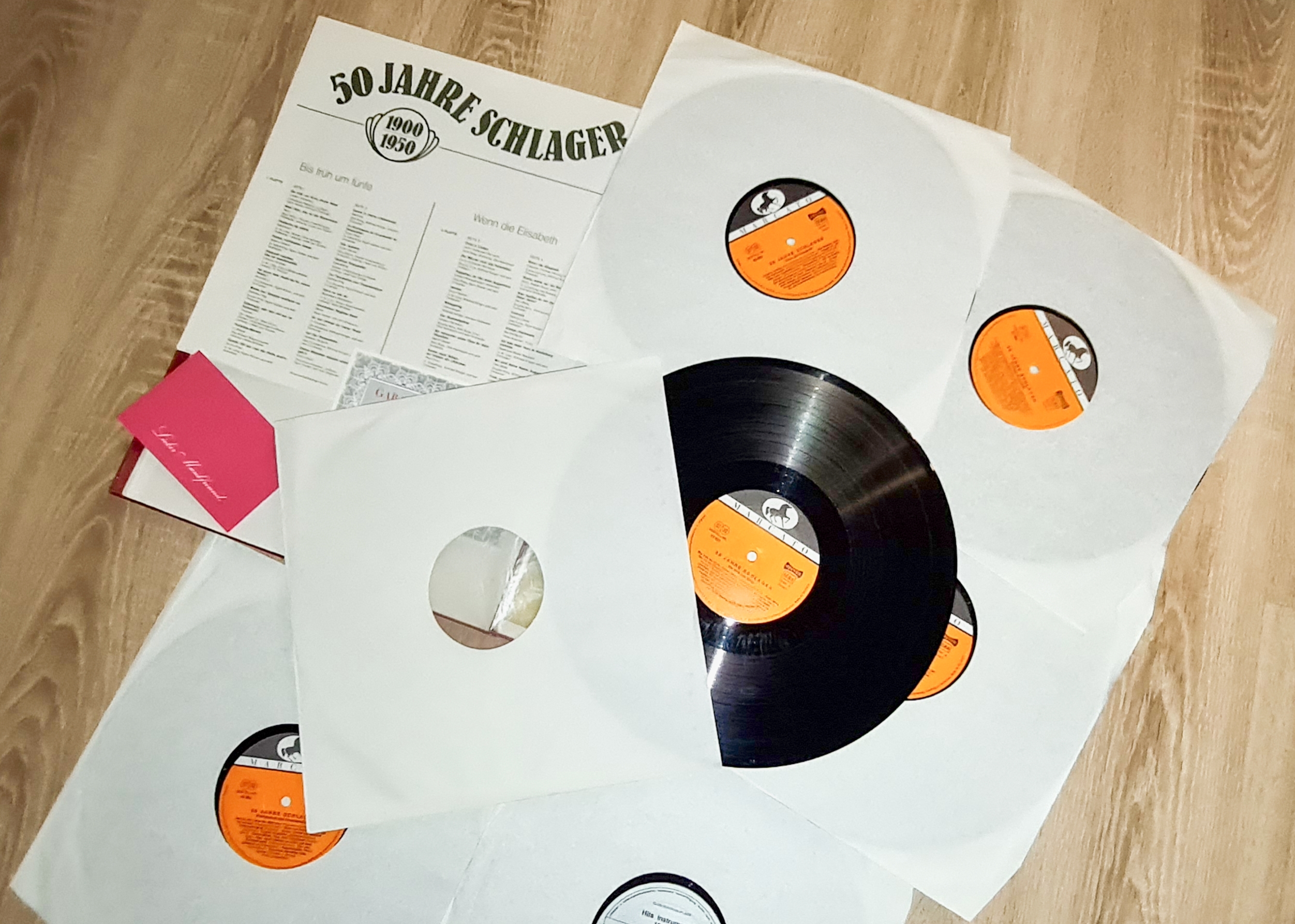 Various – 50 Jahre Schlager - 1900 / 1950 1975 VG/ VG+, VYPRANÉ Vinyl (Box Set 6LP)