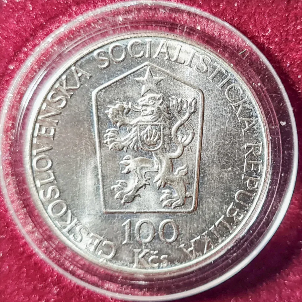 Ag 100 Koruna 1989, 17. listopad 1939 mince