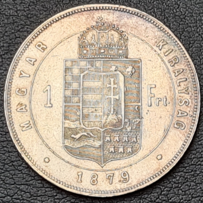 Ag 1 Forint 1879 K.B. František Josef I. Rakousko-Uhersko mince