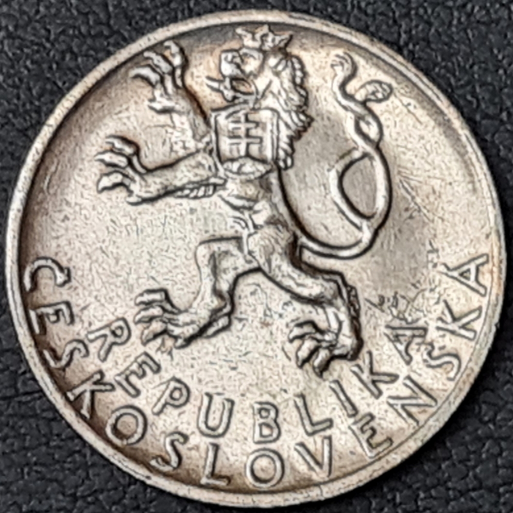 Ag 50 koruna 1947 - 3. výročí SNP mince