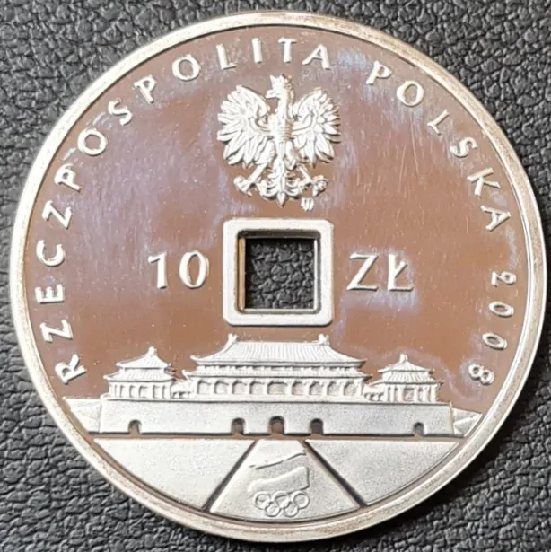 Ag 10 zlotých, Olympijské hry Peking 2008 Polsko, mince Proof