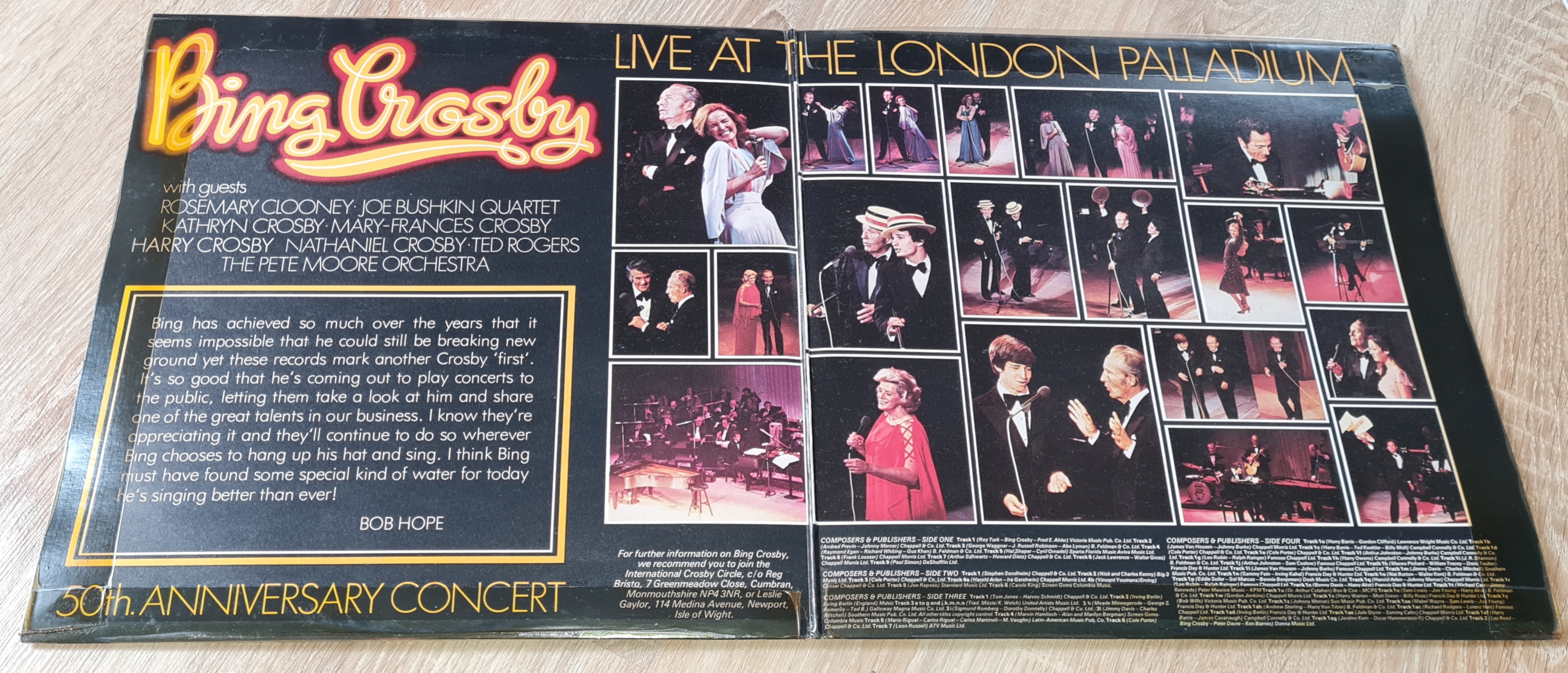 Bing Crosby – Bing Recorded Live At The London Palladium 1976 EX, VYPRANÉ Vinyl (2LP)