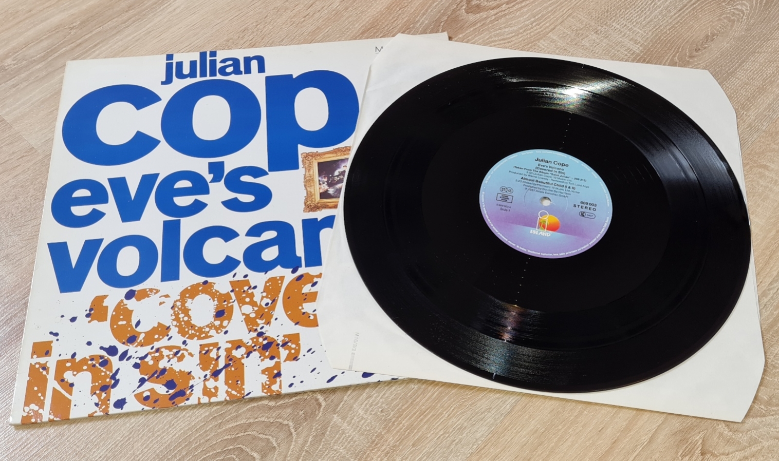 Julian Cope – Eve's Volcano 'Covered In Sin' 1987 Maxi-Single VG+, VYPRANÁ Vinyl