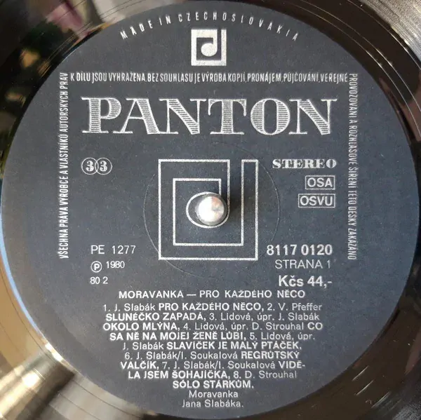 Moravanka Jana Slabáka – Pro Každého Něco 1980 VG+, VYPRANÁ Vinyl (LP)