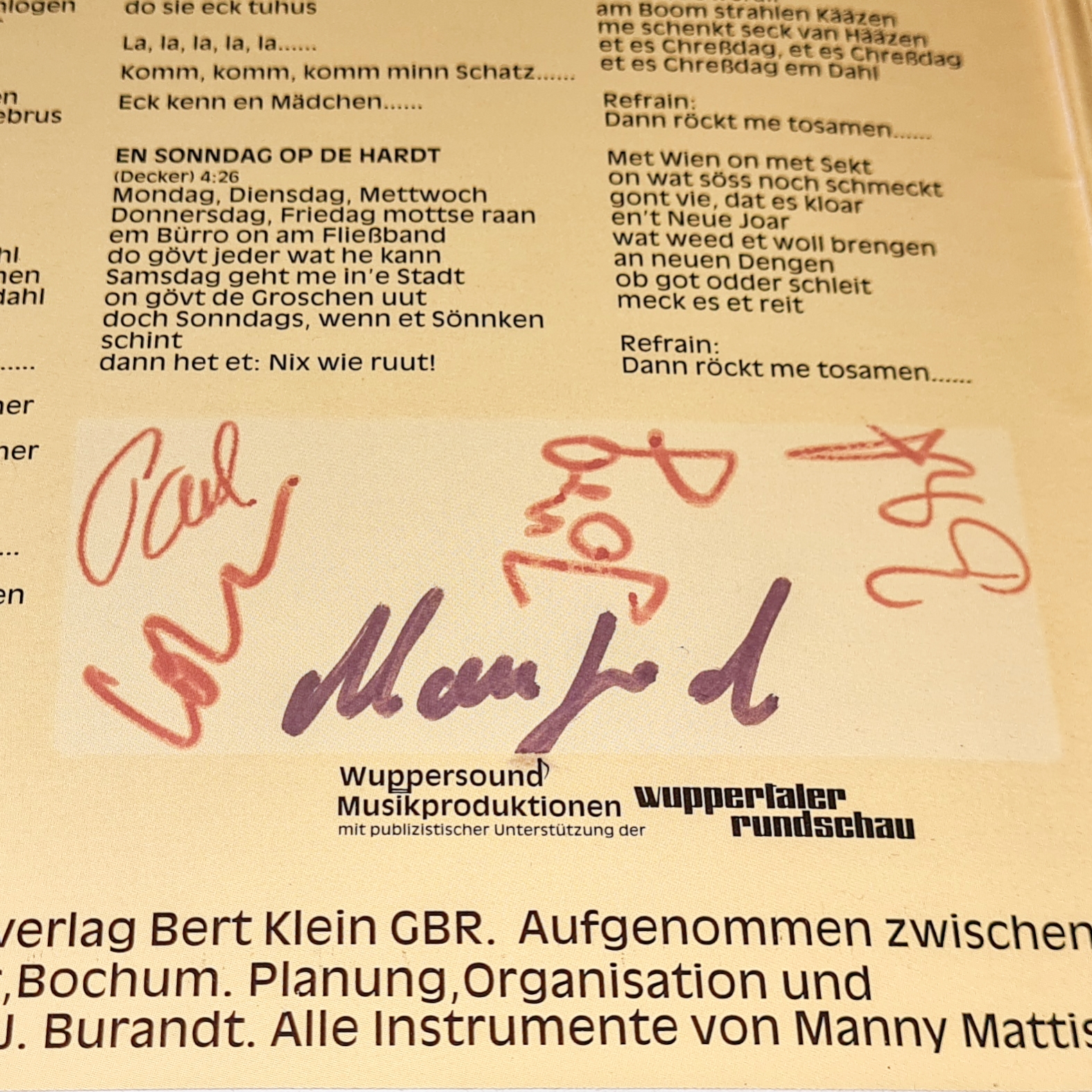 Striekspöen – Siehste - Dat Is Wuppertal 1982 VG, VYPRANÁ Vinyl (LP)