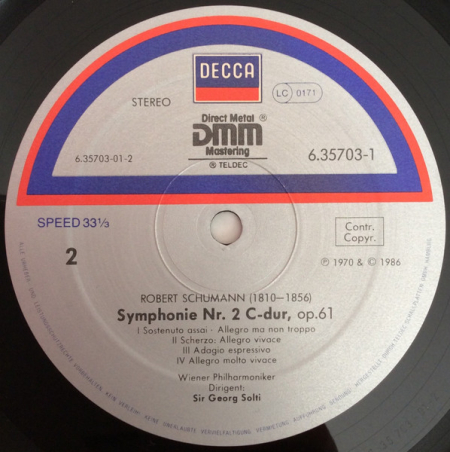 Robert Schumann, Sir Georg Solti, Wiener Philharmoniker – Sämtliche Symphonien 1986 NOVÉ, NEHRANÉ Vinyl (Box Set 2LP)