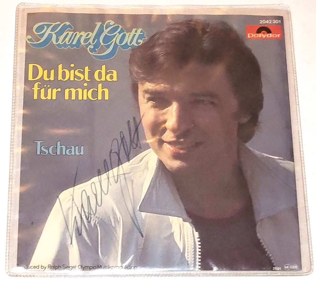 Karel Gott – Du Bist Da Für Mich 1981, Vinyl 7" Single (autogram, podpis)
