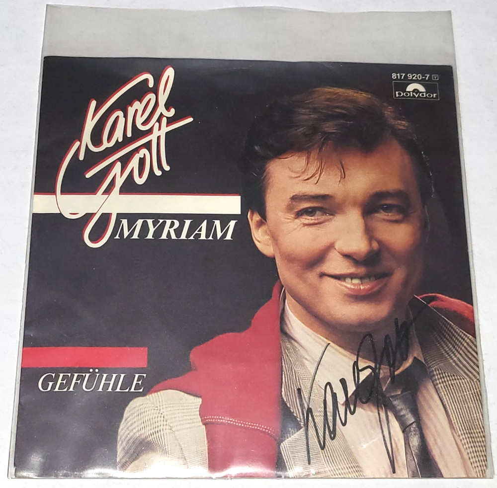 Karel Gott – Myriam 1984, Vinyl 7" Single (autogram, podpis)