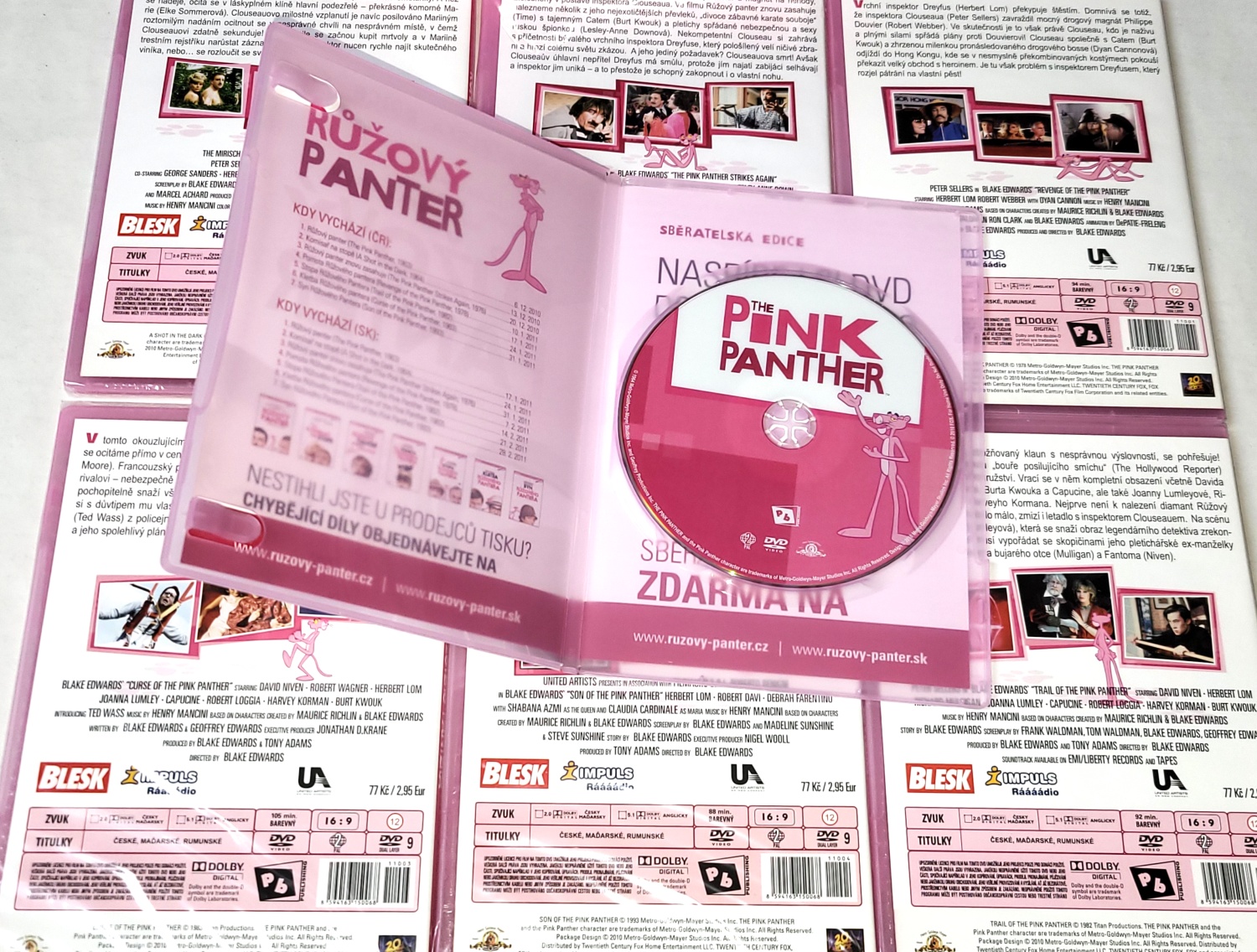 Růžový panter: Kolekce Box Set 7DVD (nové, zatavené)