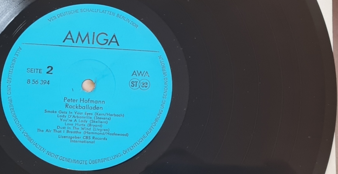 Peter Hofmann – Rock Balladen 1989 VG+, VYPRANÁ Vinyl (LP)