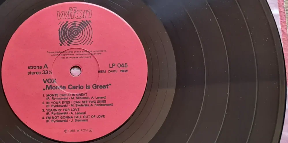 VOX – Monte Carlo Is Great 1981 VG, VYPRANÁ Vinyl (LP)