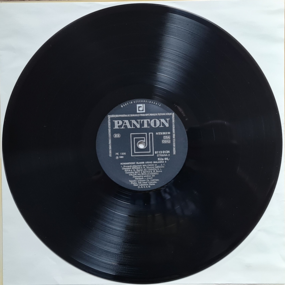 Jiří Malásek – Romantický Klavír Jiřího Maláska (3) 1980 VG+, VYPRANÁ Vinyl (LP)