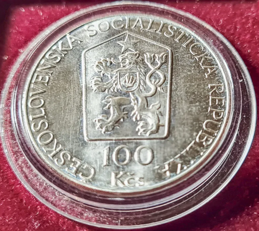 Ag 100 Koruna 1989, 17. listopad 1939 mince