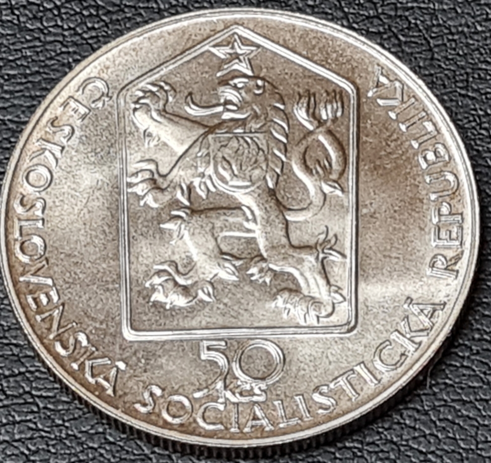 Ag 50 Koruna 1989, Železnice Břeclav - Brno mince