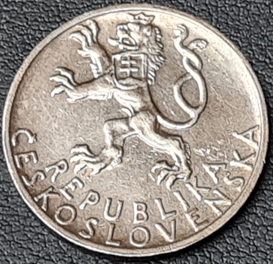 Ag 50 koruna 1947 - 3. výročí SNP mince