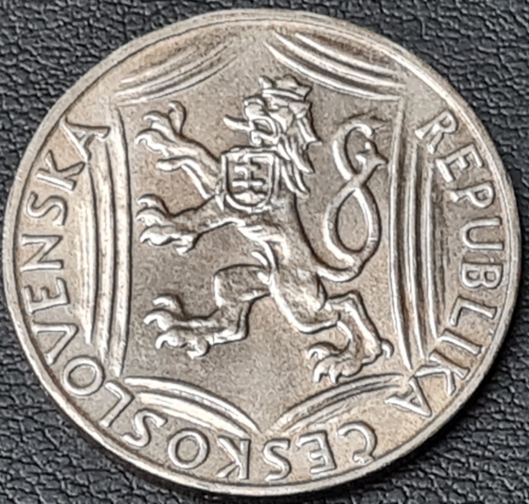 Ag 100 koruna 1948 - 30. výročí vzniku Československé republiky, mince