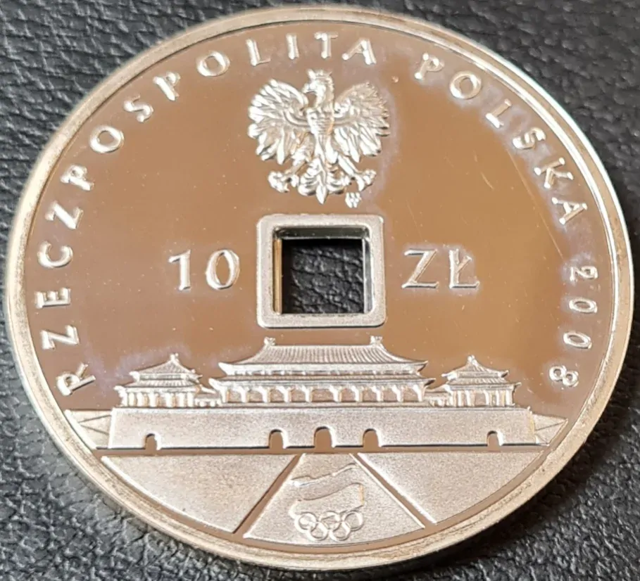 Ag 10 zlotých, Olympijské hry Peking 2008 Polsko, mince Proof