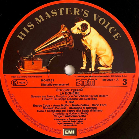 Puccini - Callas, Di Stefano, Panerai, Moffo, Orchestra E Coro Del Teatro Alla Scala di Milano, Votto – La Bohème 1993 NOVÉ, NEHRANÉ Vinyl (Box Set 2LP)