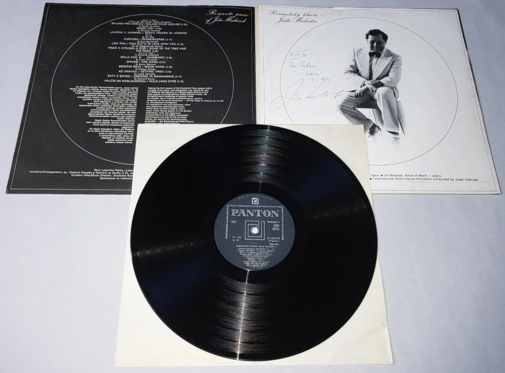 Jiří Malásek – Romantický Klavír Jiřího Maláska (3) 1980 VG+, VYPRANÁ Vinyl (LP / autogram / podpis)