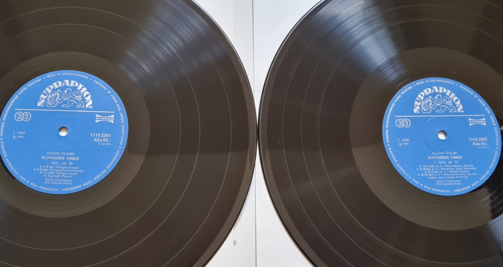 Dvořák, Czech Philharmonic Orchestra, Zdeněk Košler - Slovanské Tance 1980 VG+, VYPRANÉ Vinyl (2LP)