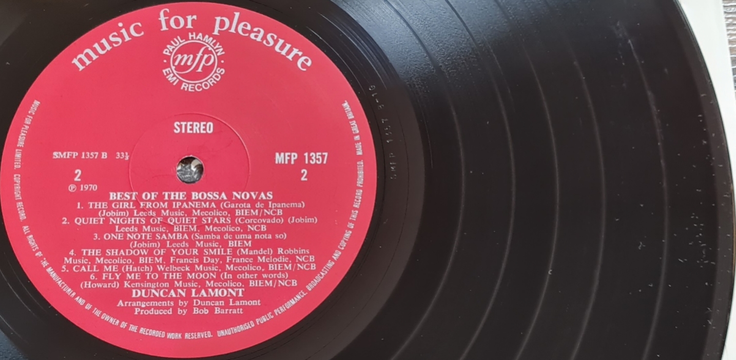 Duncan Lamont – Best Of The Bossa Novas 1970 VG, VYPRANÁ Vinyl (LP)