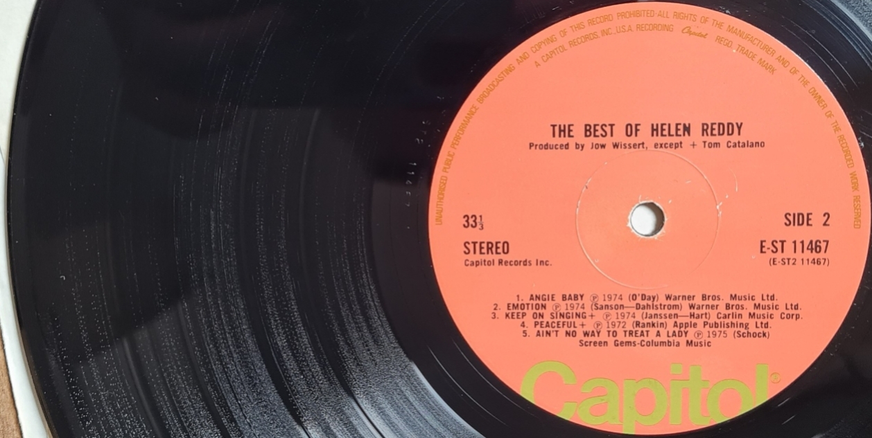 Helen Reddy – The Best Of Helen 1976 VG, VYPRANÁ Vinyl (LP)