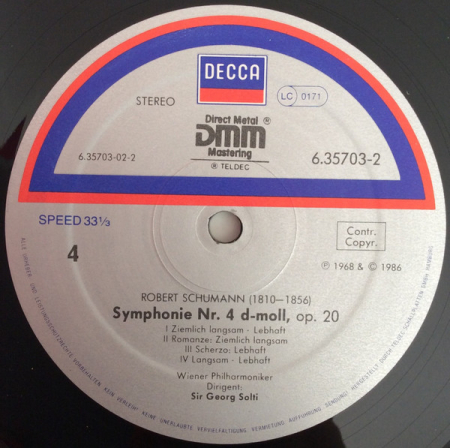 Robert Schumann, Sir Georg Solti, Wiener Philharmoniker – Sämtliche Symphonien 1986 NOVÉ, NEHRANÉ Vinyl (Box Set 2LP)