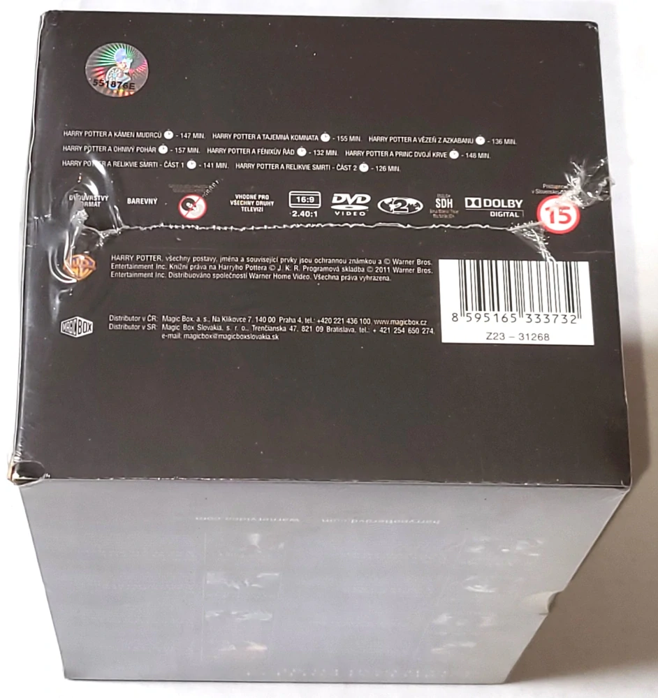Harry Potter: Kompletní Kolekce Box Set 8DVD (nové, zatavené)