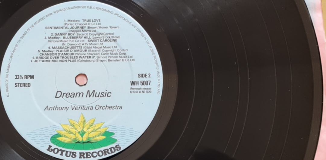 Anthony Ventura Orchestra – Dream Music 1978 VG+, VYPRANÁ Vinyl (LP)