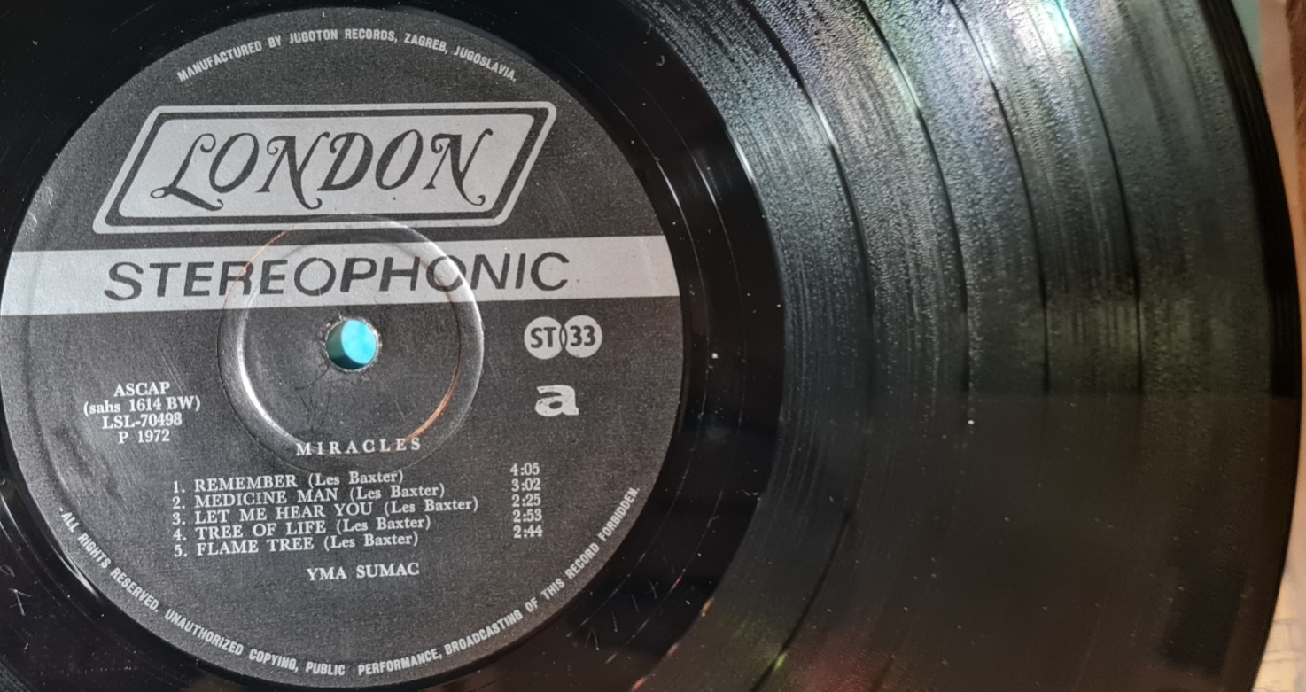Yma Sumac – Miracles 1973 VG, VYPRANÁ Vinyl (LP)