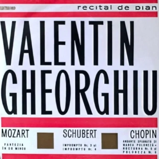 Valentin Gheorghiu – Mozart / Schubert / Chopin – Recital De Pian 1966 NM, VYPRANÁ Vinyl (LP)